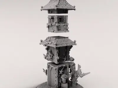 medieval house 3D print model