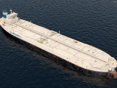  TI Europe Class Supertanker with Helicopter 