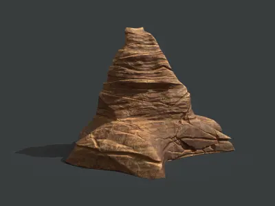 Red Rock Sandstone Pbr 3 Low-poly 3D model