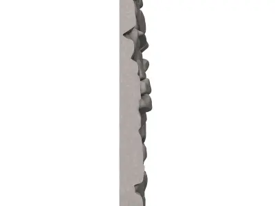 Thick Stone Wall Fortification Asset 3D print model purchase