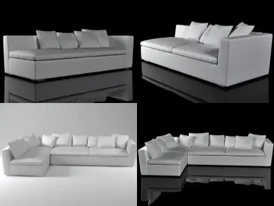 Discovery set of sofas 3D model