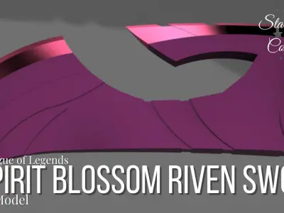 Spirit Blossom Riven Sword 3D print model