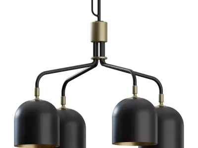 Howard Chandelier 4 Short Arm by Gubi 3D model