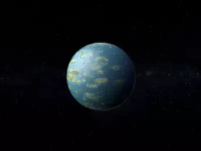 Alien Planet 01 Low-poly 3D model