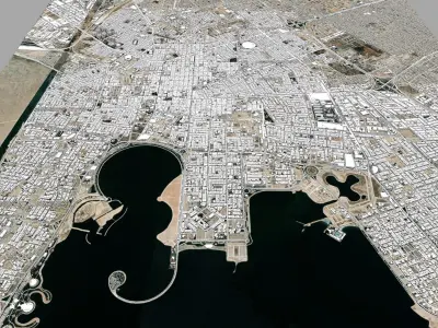 Cityscape Dammam Saudi Arabia 3D model