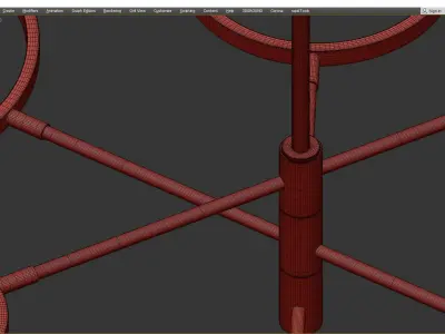 Hudson Valley Saturn Chandelier Low-poly 3D model