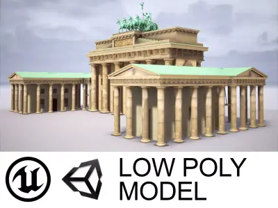 Brandenburg Gate  Low-poly 3D model