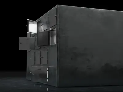 Mortuary Refrigerator 3D model