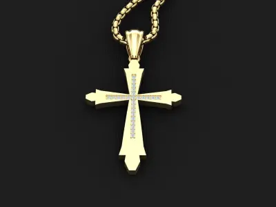 Cross Light Gold 3CP014 3DM STL 3D model