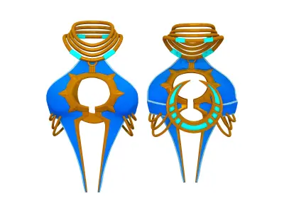 Indian African Punk Tribal Full Outfit Low-poly 3D model