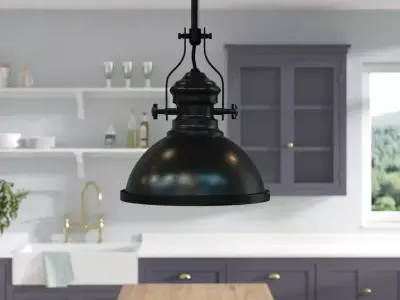 Restoration Light Single Pendant 3D model
