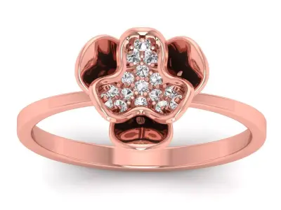 Solitaire Wedding Engagement Women Light Weight Flower Rings 3D print model purchase