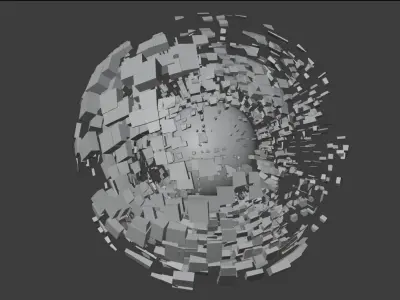 Abstract Destroyed Sphere 3D model
