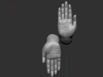 hand wall design  3D model
