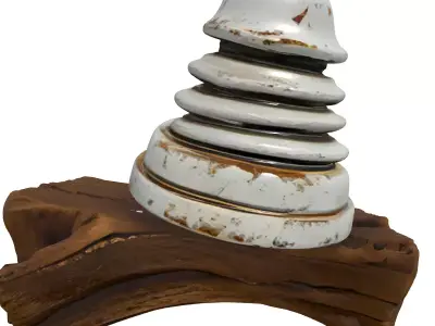 Industrial Rustic Stacked Bell Decor Low-poly 3D model
