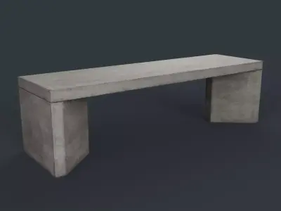 Modern Outdoor Bench 79 PBR Game Ready Low-poly 3D model