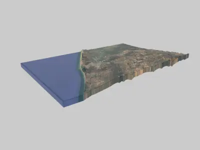 Kenitra City Low-poly 3D model