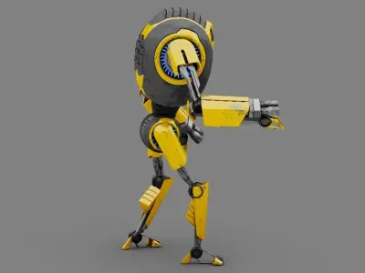 BATTLE DROID rigged character 3D model
