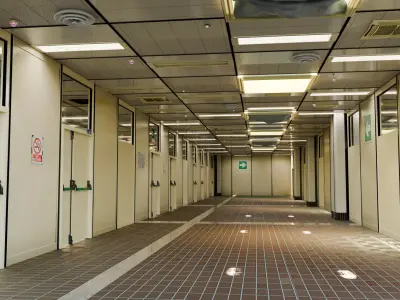 University-Office Hallway 3D model Low-poly 3D model