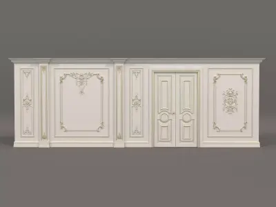 Wall Molding in Classic French style 34 3D model