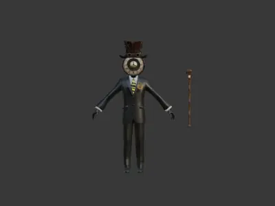 chief clockman SKIBIDI 3D model