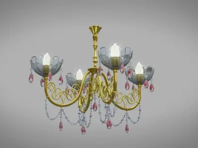 Ceiling light 3 Low-poly 3D model