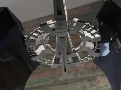 Low Poly Sci-Fi Ring Milenium Low-poly 3D model