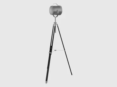 Floor lamp on tripod spot light 3D model