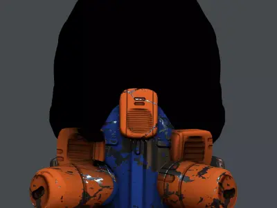 Gas mask helmet 3d model scifi Low-poly Low-poly 3D Low-poly 3D model