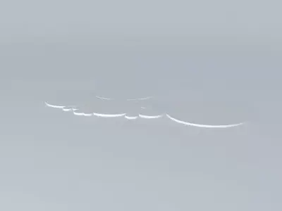 Plafon five bulbs 3D model