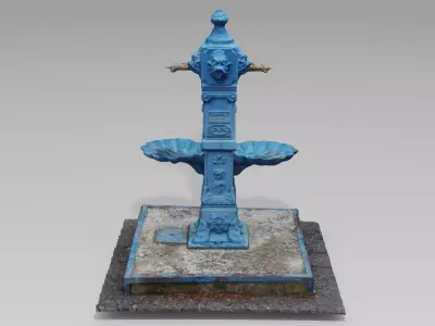 Old Drinking Fountain Free 3D model
