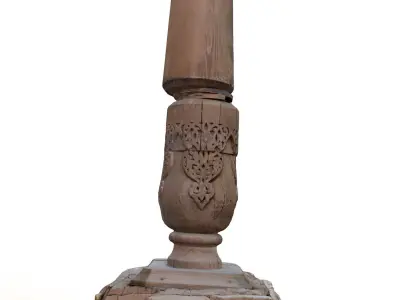 medieval architectural element Low-poly 3D model