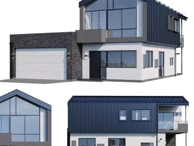 Modern house v48 3D model