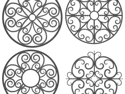 Wrought iron panel No 13 3D model