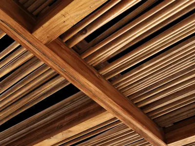 Ceiling straight thin branch n4 3D model