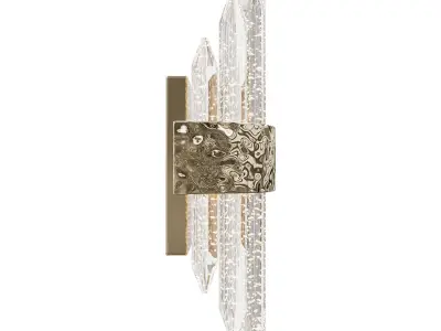 Sconce glass transparent gold 62GDW-920-500CH 3D model