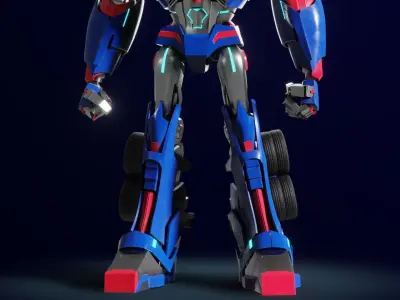  Ultra Magnus Transformers Prime Character Rig Low-poly 3D model