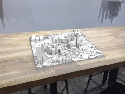 Cityscape New York USA fragment city 3D model buy