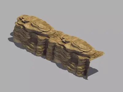Stone - Large Weathered Stone 05 3D model