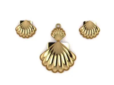 Aurelia Shell Half-Set jewelry 3D model - for her 3D print model
