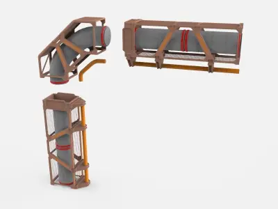 sci-fi Architecture kitbash 29 3D model