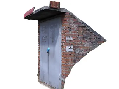 Underground Entrance Red scan 7 Low-poly 3D model