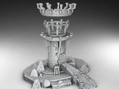 Dark tower 3D print model
