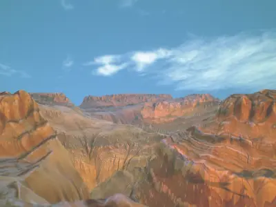PBR Cinematic Canyon Landscape - Canyonized Low-poly 3D model