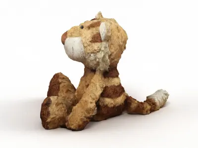 Lion Cuddly Soft Toy Low-poly 3D model