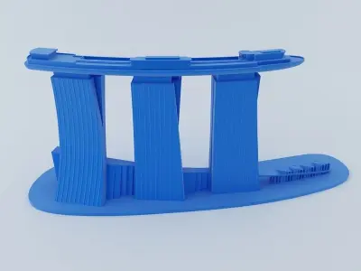 Marina Bay Sand 3D Model 3D print model
