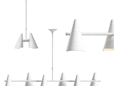 Coco Linear Chandelier 3D model