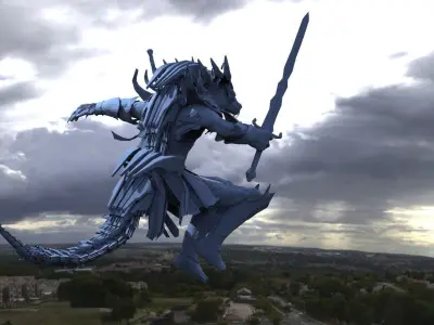 Werewolf Robot mech 3D model