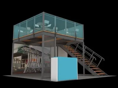 Maxima structure 6x6 double deck 3D model