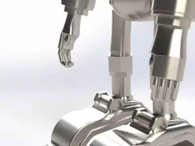 Stylized Robot 3D Print Ready Mechanical Robot Figure STL File 3D print model